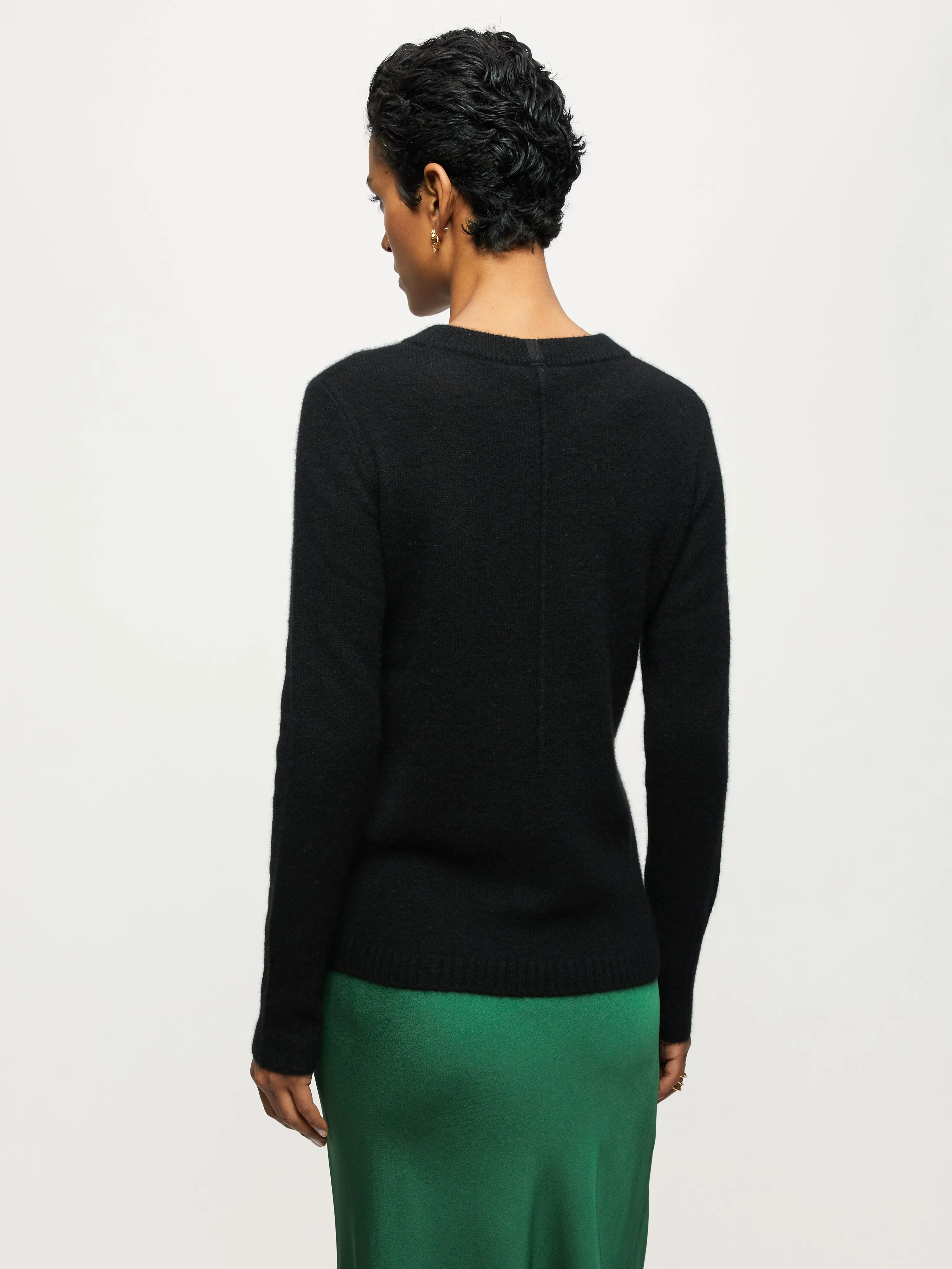 Cloud Cashmere Crew Jumper | Black