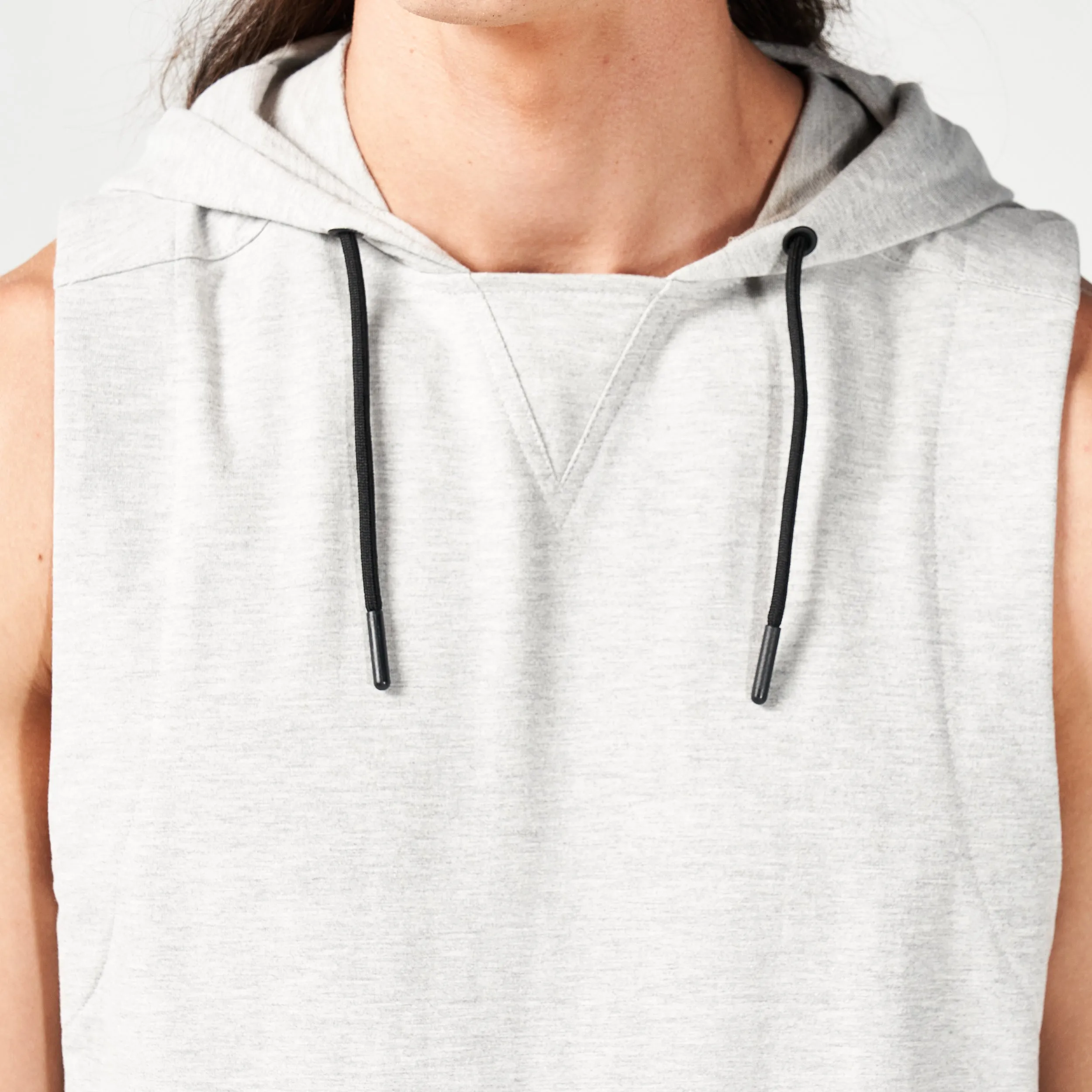 Code Hooded Tank -  Grey Marl