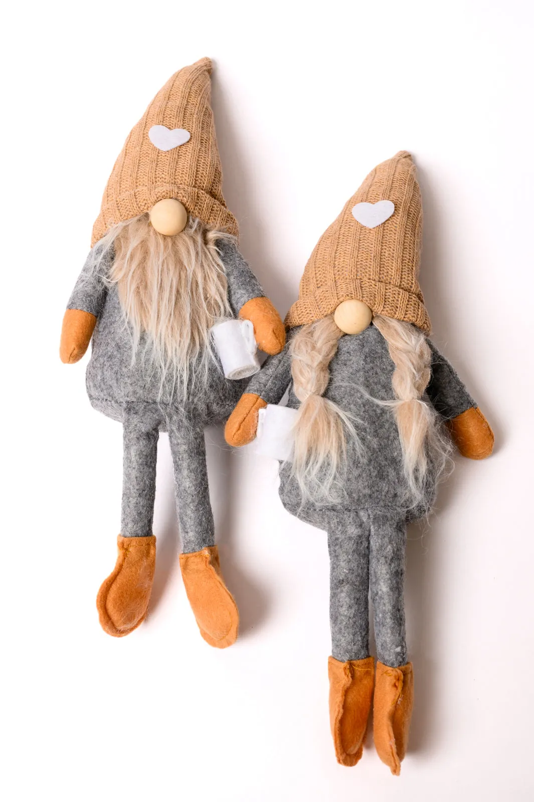 Coffee Lover Gnomes Set of 2 in Beige- USE CODE SPRING24 for 40% OFF!!!!