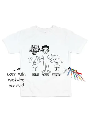 Coloring Tee Happy Father's Day Shirt Gift for Dad