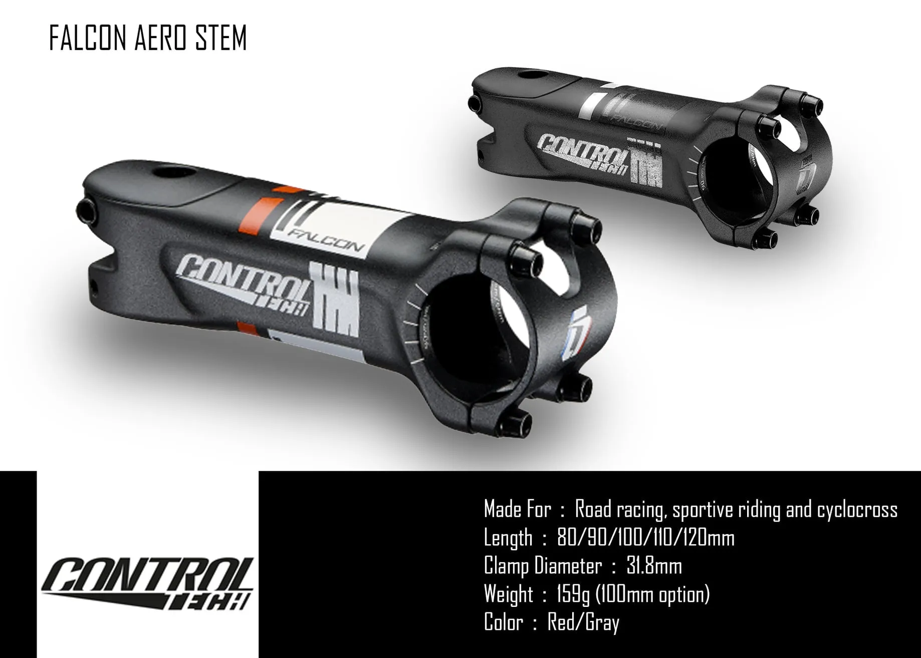 Controltech Falcon Aero Alloy -8° Stem