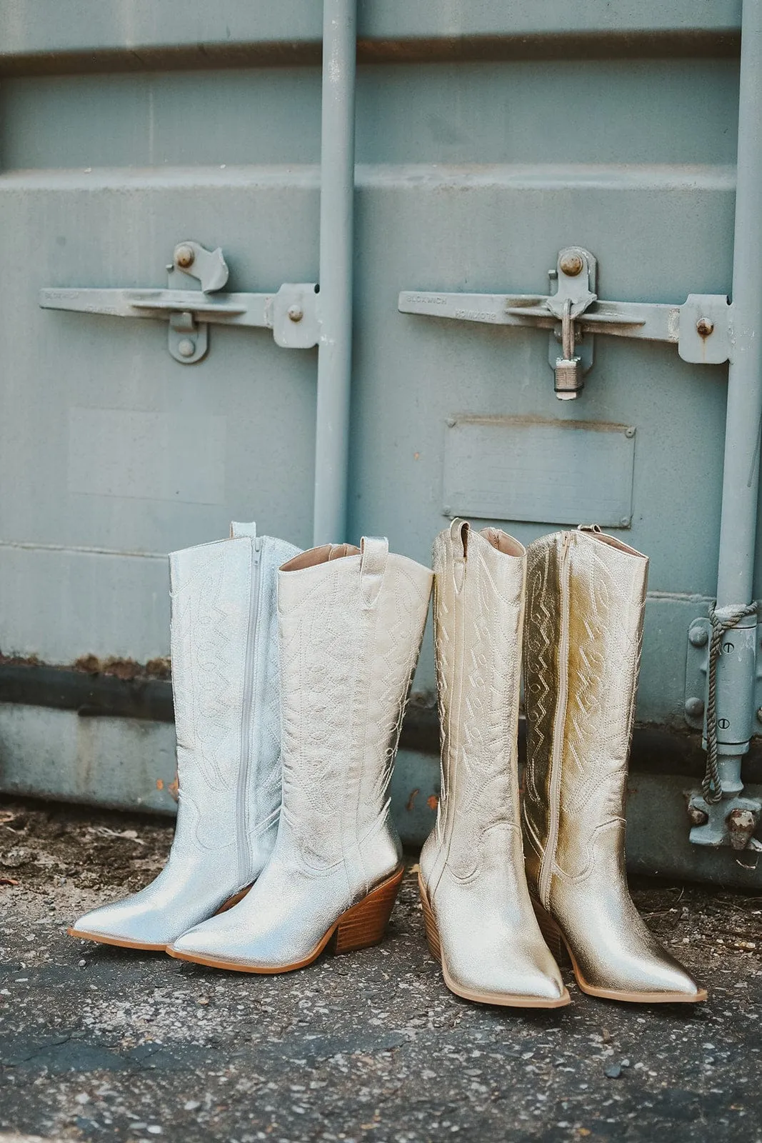 Corkys Silver Metallic Cowgirl Boots