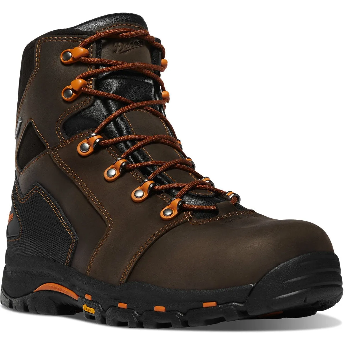 Danner Men's Vicious 6 Comp Toe WP Slip Resist Work Boot -Brown- 13879