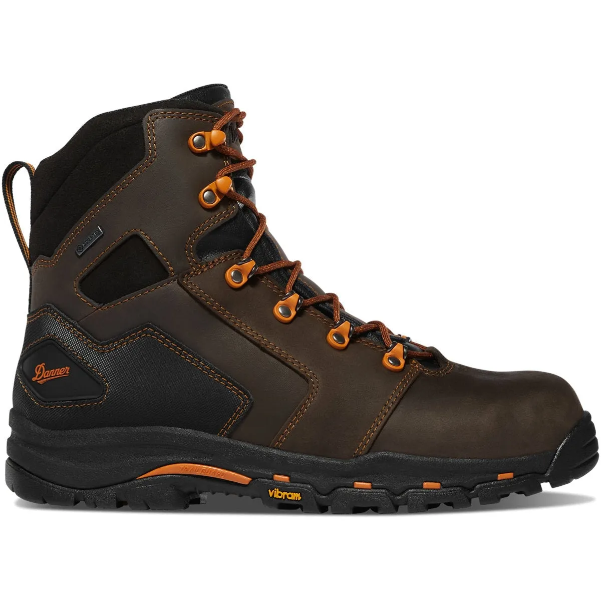 Danner Men's Vicious 6 Comp Toe WP Slip Resist Work Boot -Brown- 13879