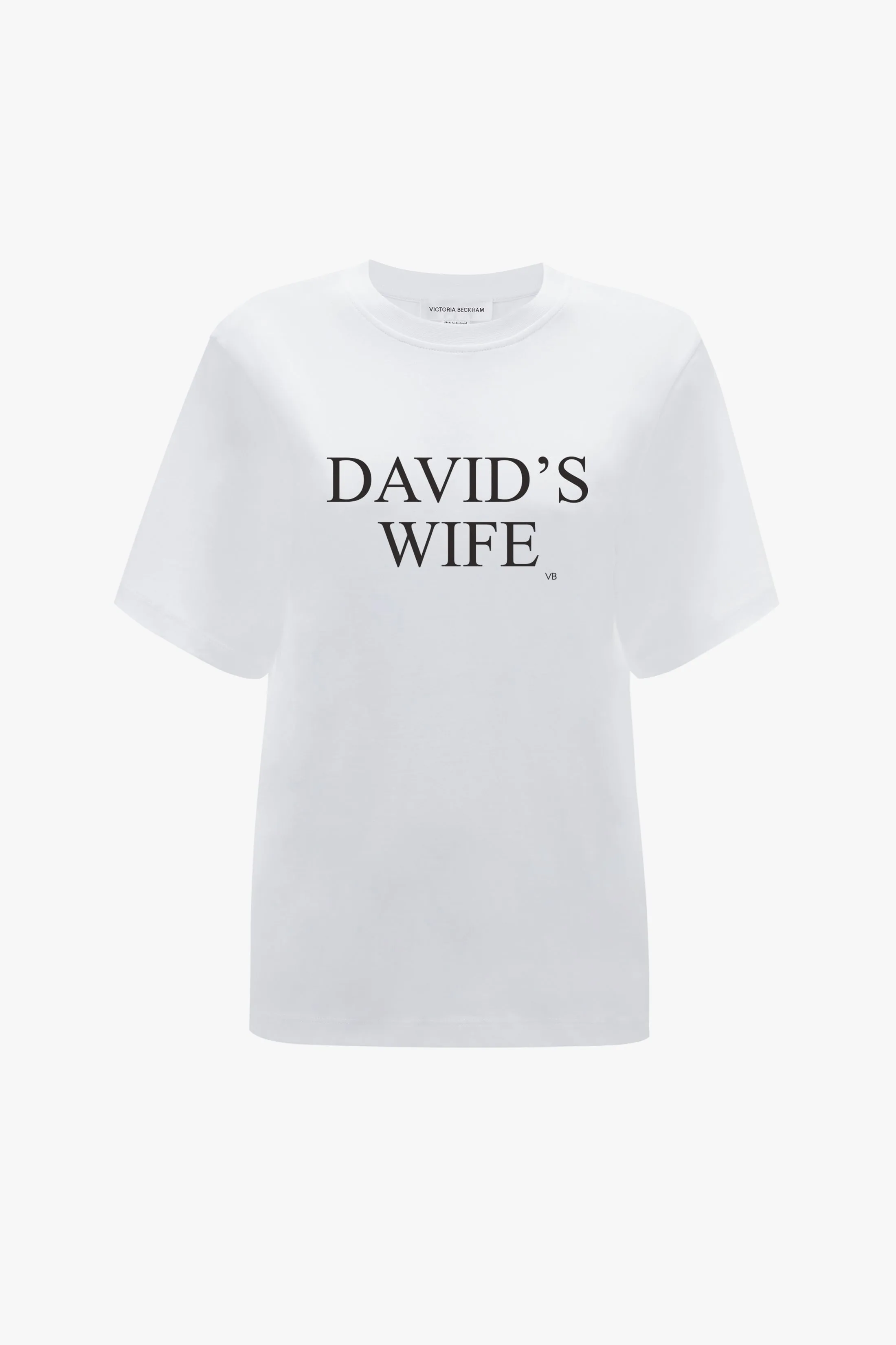 'David's Wife' Slogan T-Shirt In White