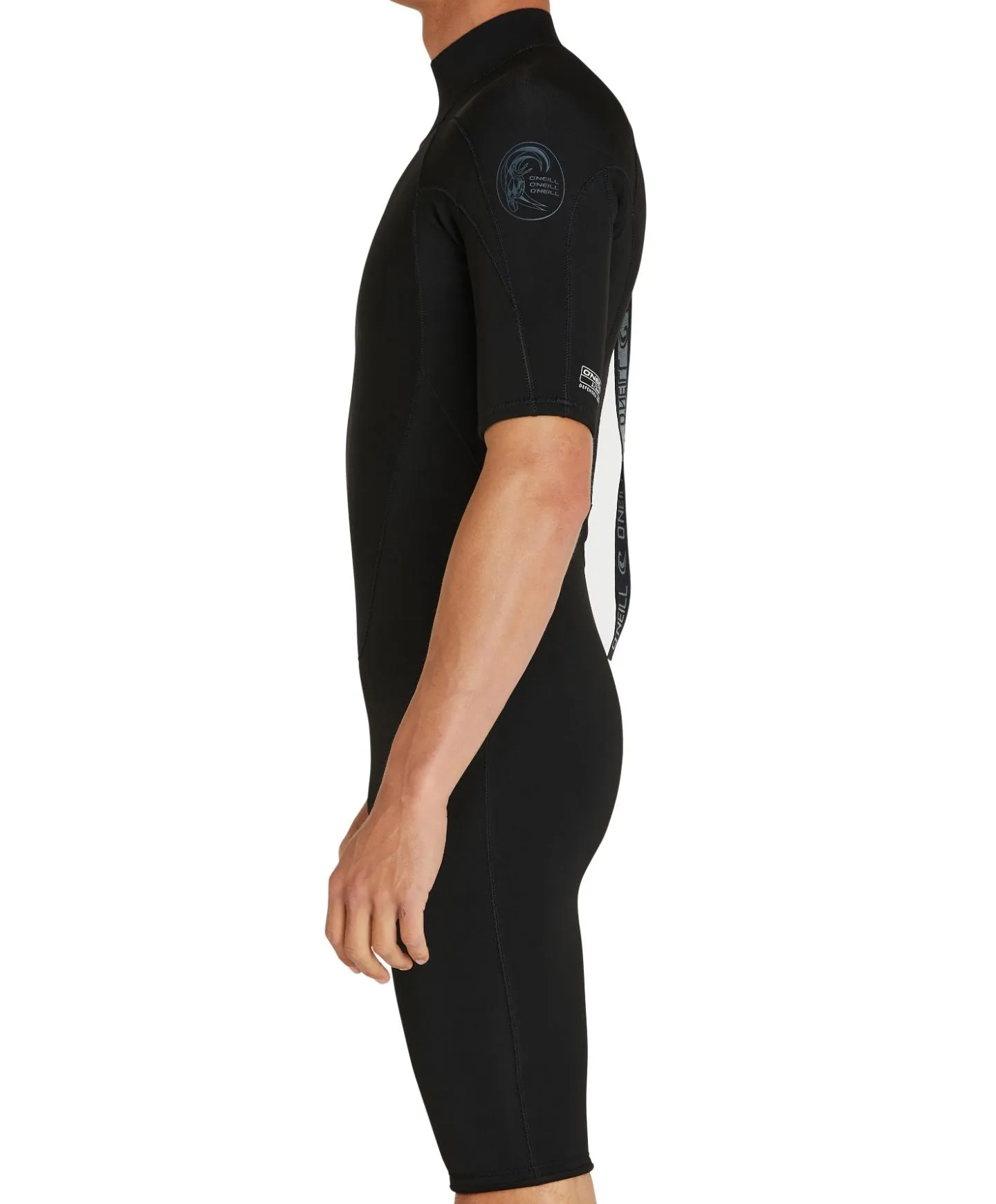 Defender Back Zip Short Sleeve Spring Suit 2mm Wetsuit - Black