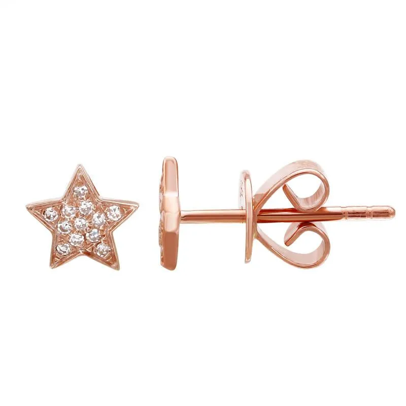 Diamond Mini Star Studs