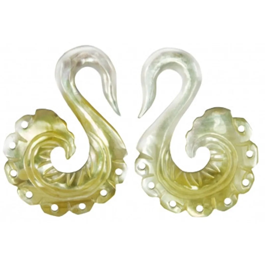 Double Dare Earrings - Mother of Pearl