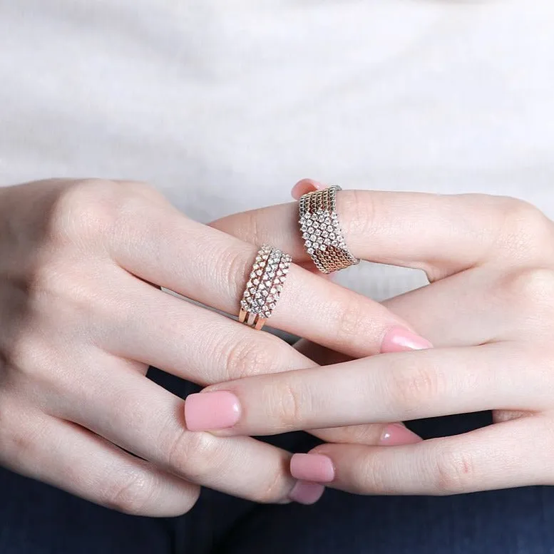 Double Row Diamond Eternity Ring