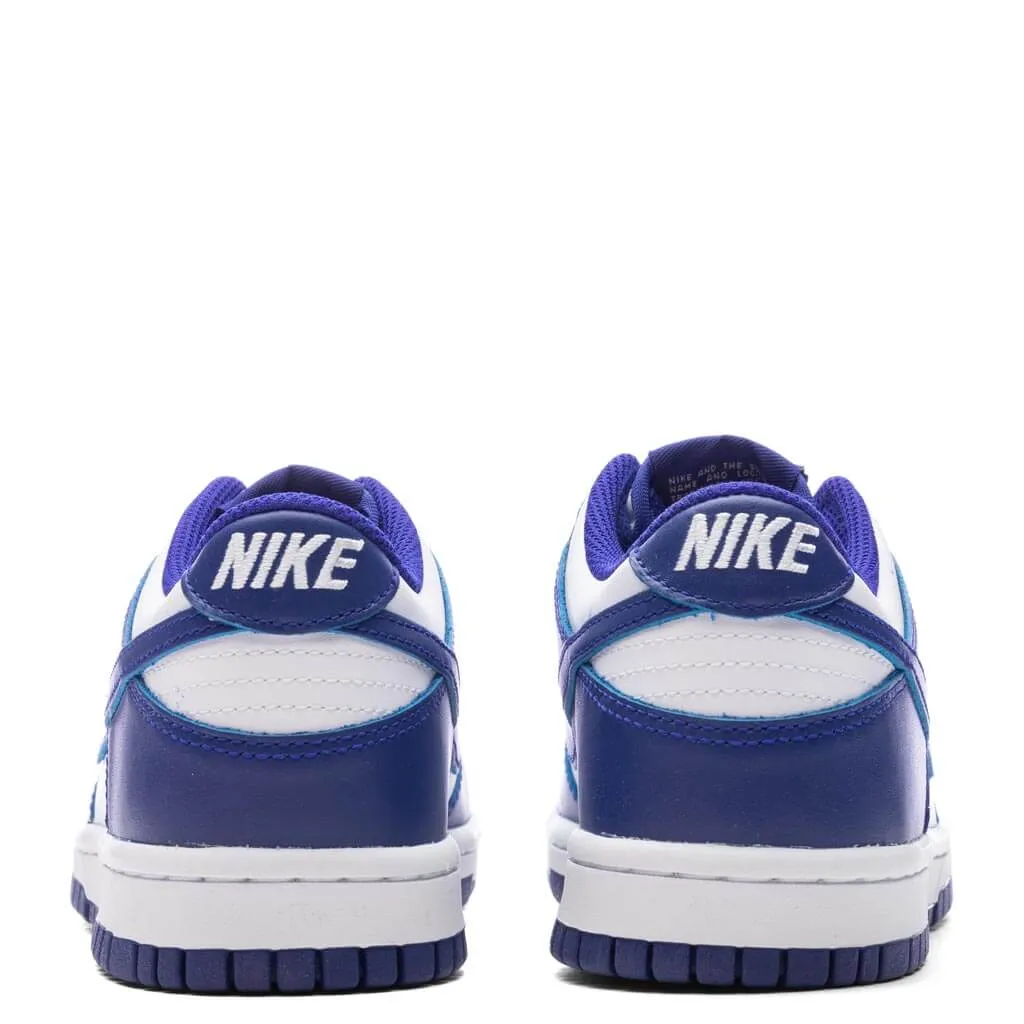 Dunk Low (GS) - White/Concord/University Red