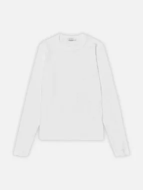 Eloise Long Sleeve Tee in White