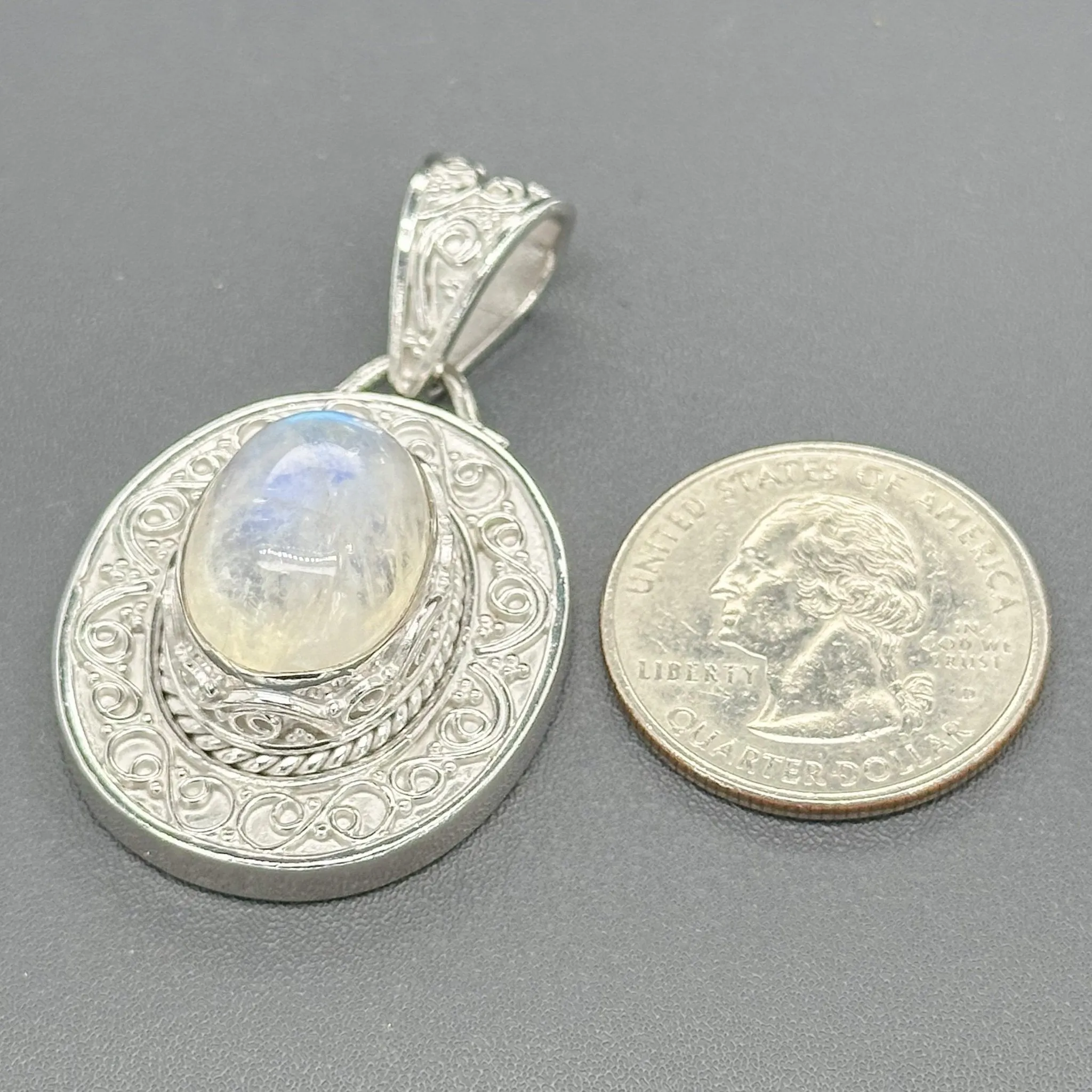 Estate SS Moonstone Pendant