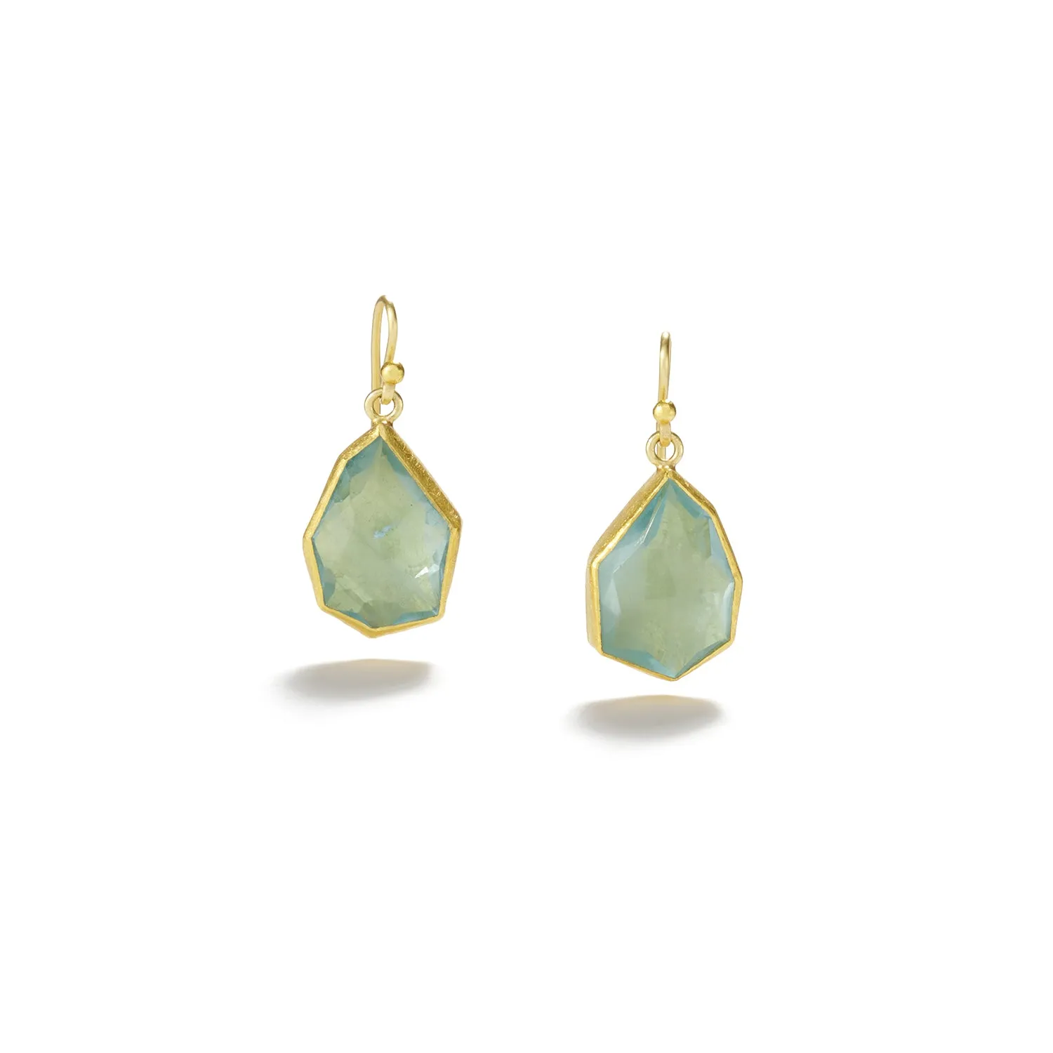 Faceted Aqua Earrings