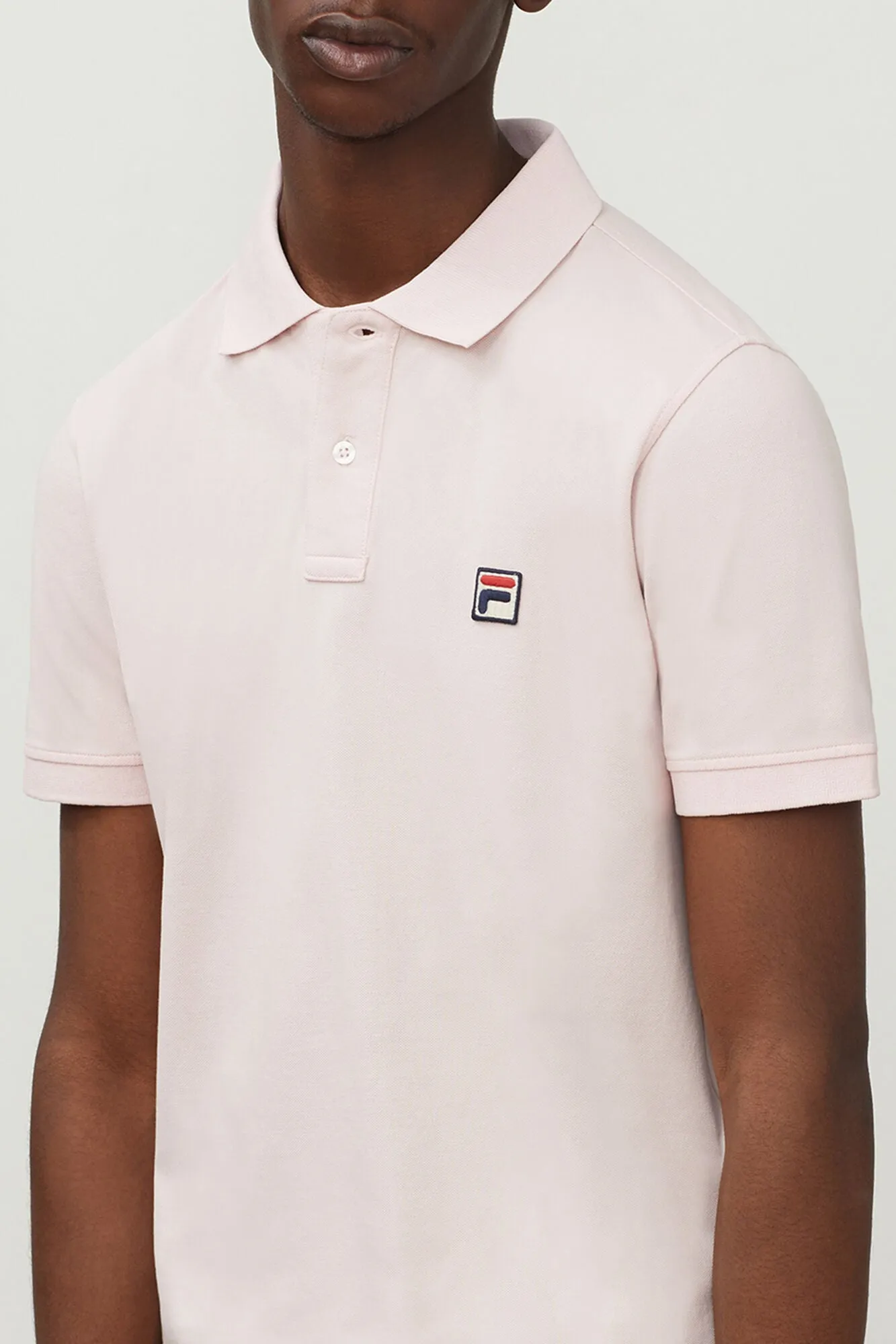 FILA Mens Dante Polo - PINK CHALK