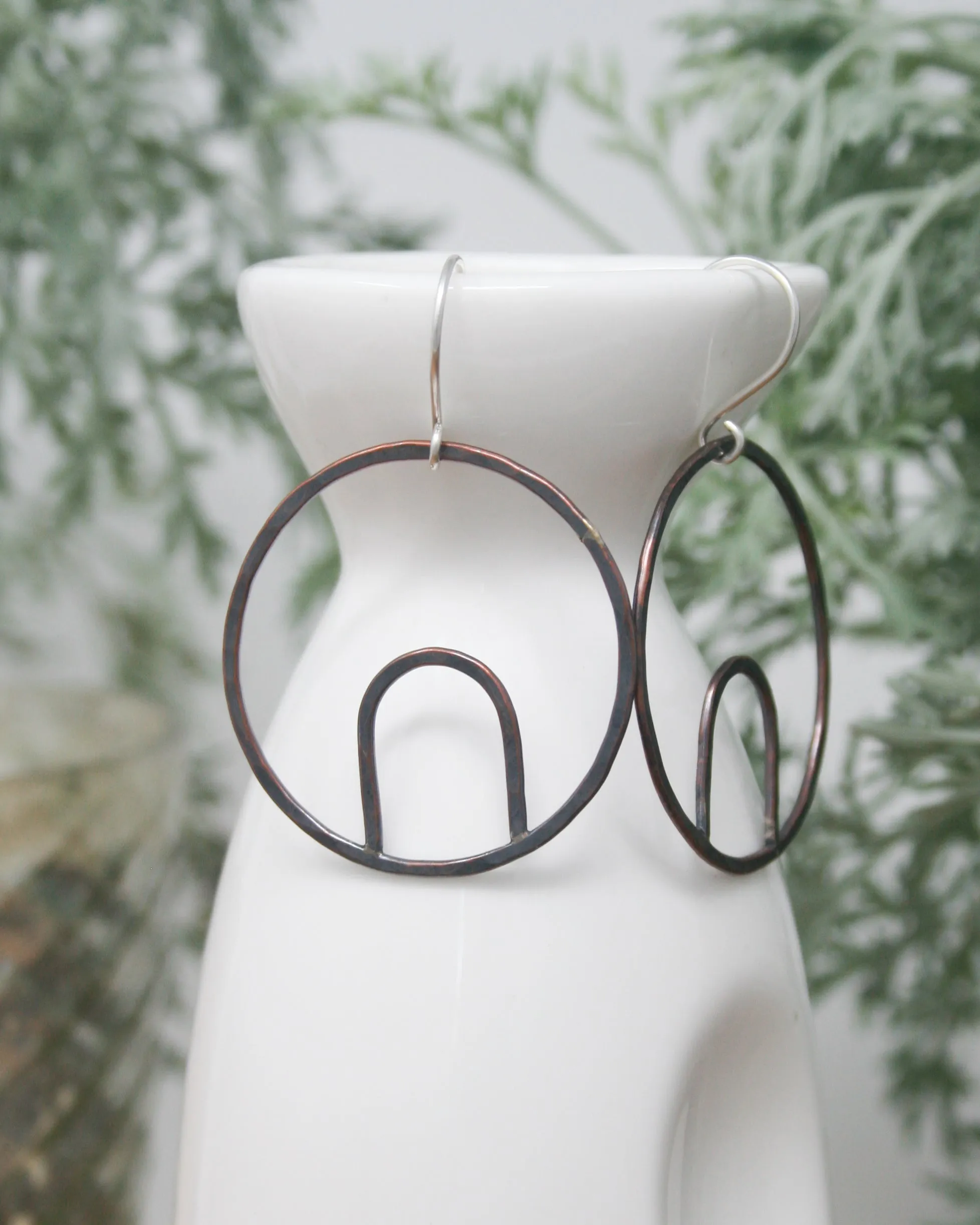 Forged SilhouetteHoop earrings - Summit [ready to ship]