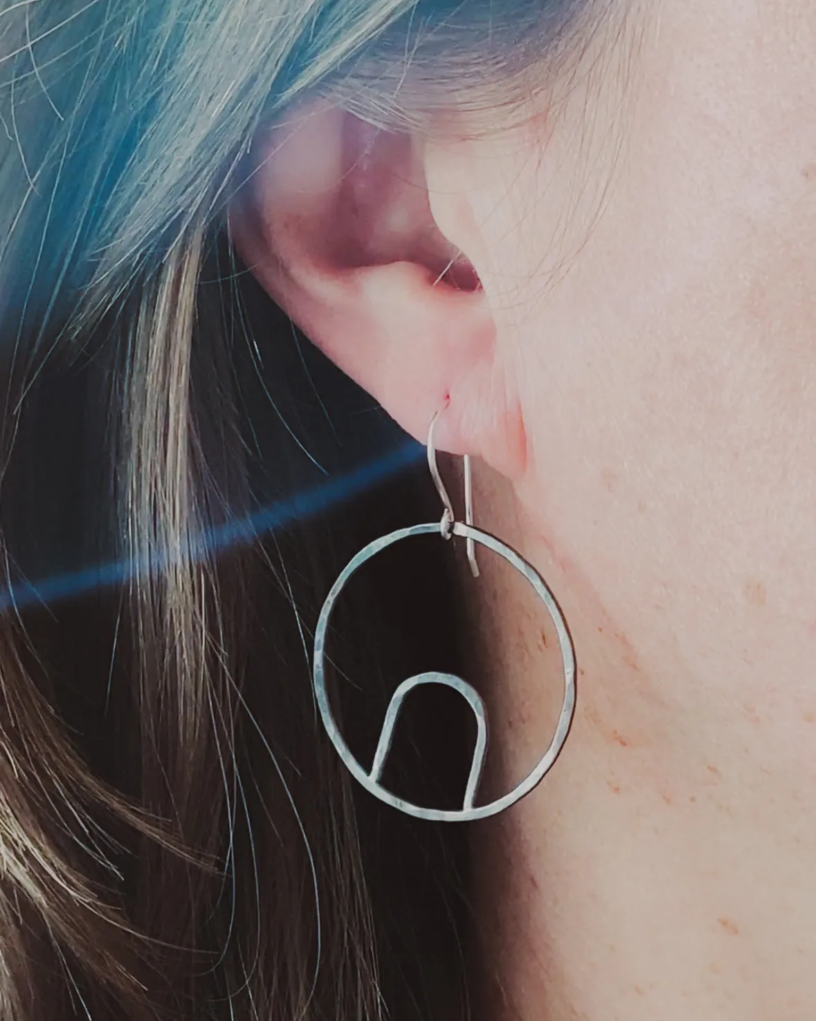 Forged SilhouetteHoop earrings - Summit [ready to ship]