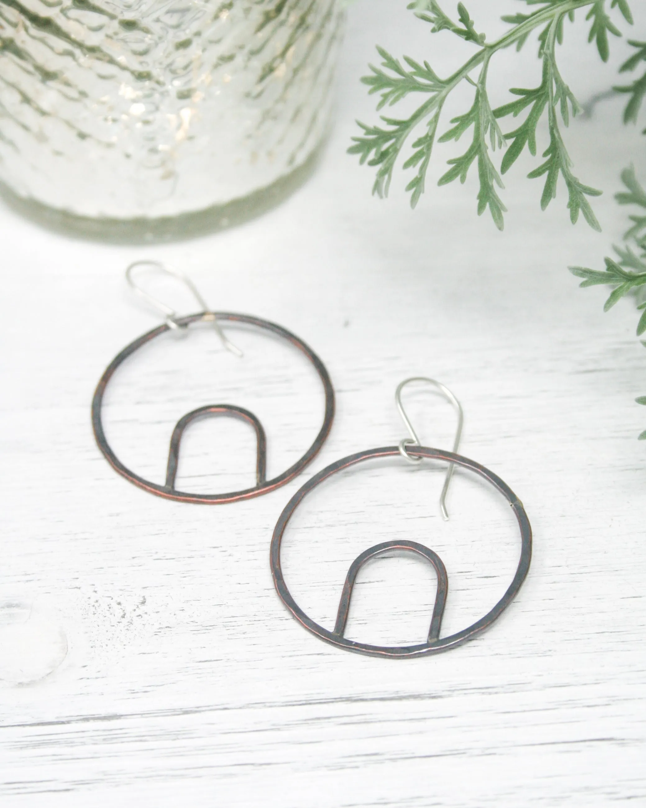 Forged SilhouetteHoop earrings - Summit [ready to ship]