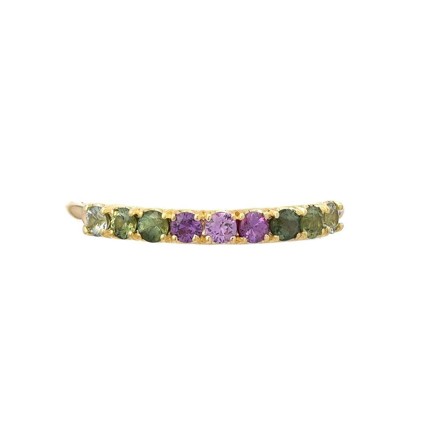 French Lavender Double Linea Ombré Sapphire Bar Ring