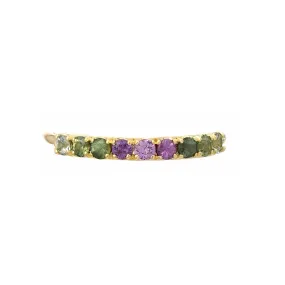 French Lavender Double Linea Ombré Sapphire Bar Ring