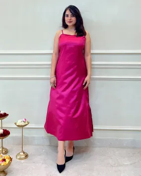 Fuchsia Long Sheath Dress