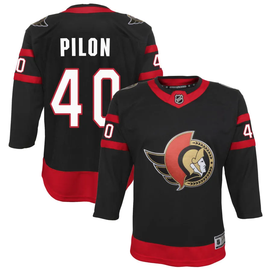 Garrett Pilon Ottawa Senators Youth Home Premier Jersey - Black