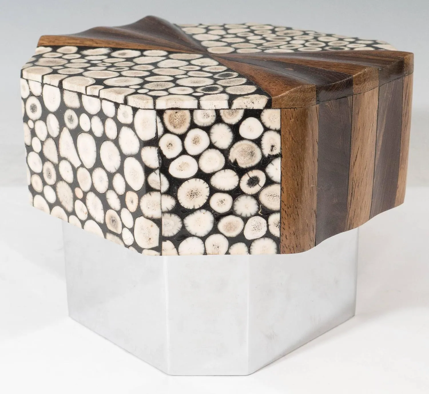 Gene Jonson & Robert Marcius Dresser-Top Box with Bone and Exotic Wood Lid