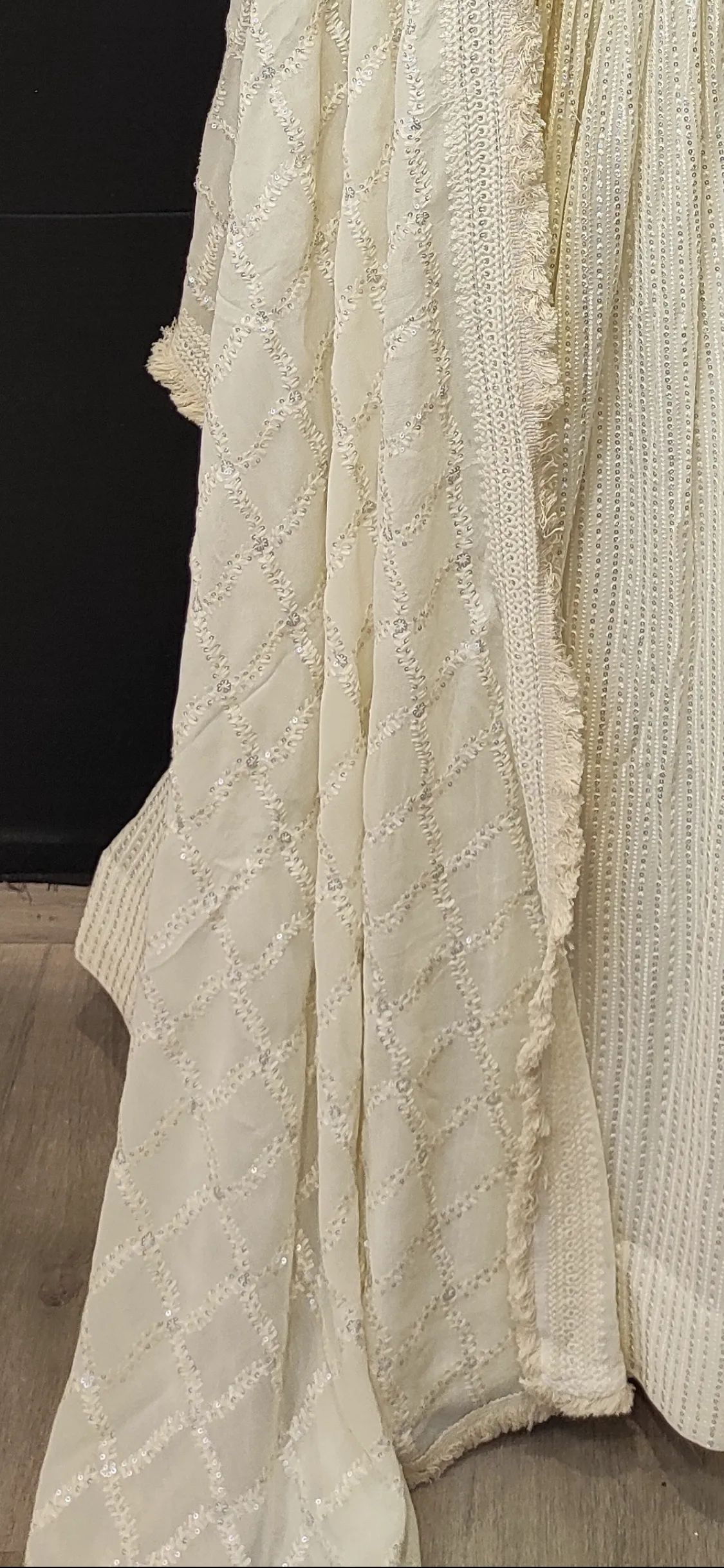 Georgette Lehenga Choli with Chikankari Work and Net Dupatta