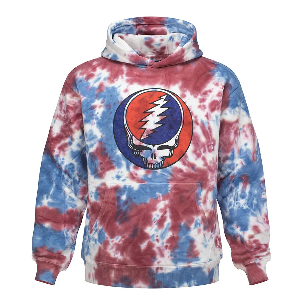 Grateful Dead | Super Heavyweight Hoodie | Tie Dye Will Not Fade Away Stealie