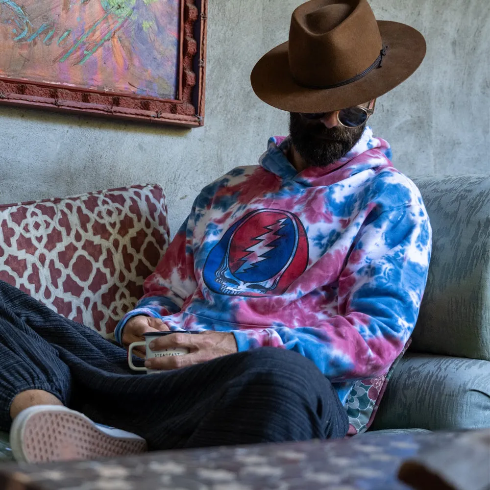 Grateful Dead | Super Heavyweight Hoodie | Tie Dye Will Not Fade Away Stealie