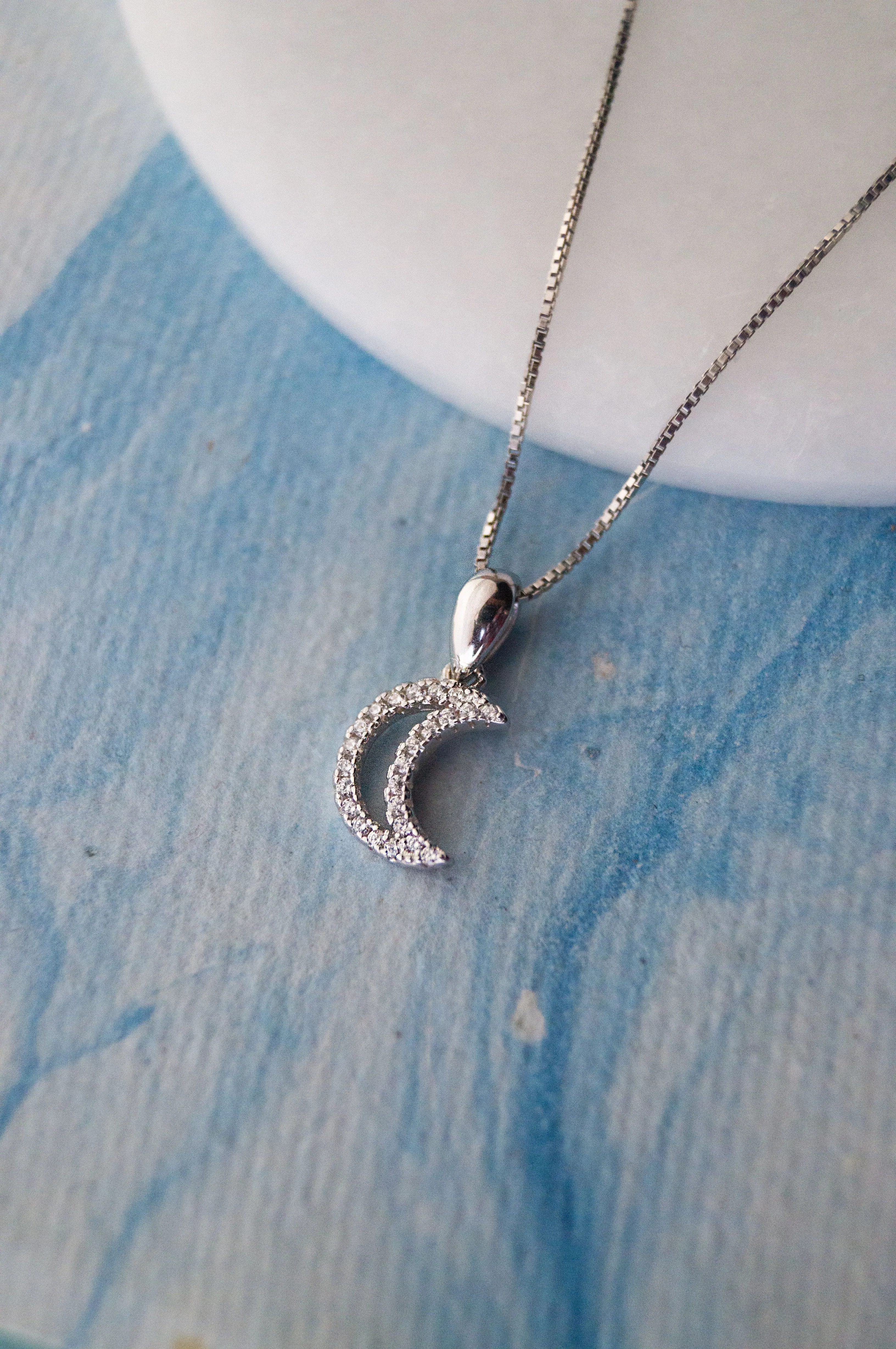 Half Moon Sterling Silver Pendant