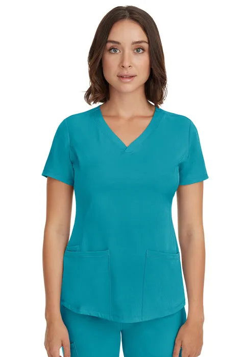 HH Works by Healing Hands Women's Monica V-Neck Solid Scrub Top 2500