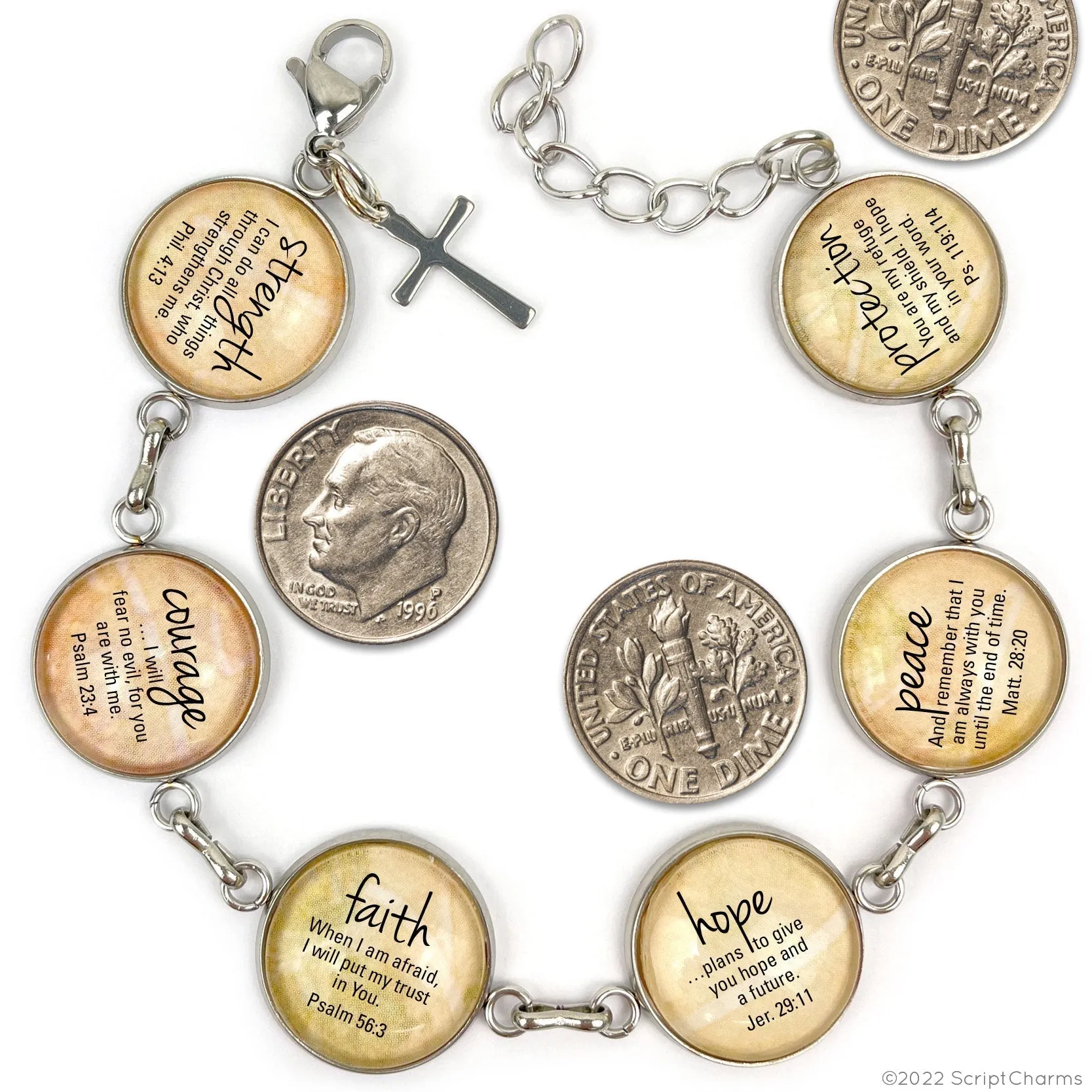 I AM Precious, 1 Peter 2:4 – Christian Affirmations Scripture Pendant Necklace (2 Sizes) – Jewelry Set