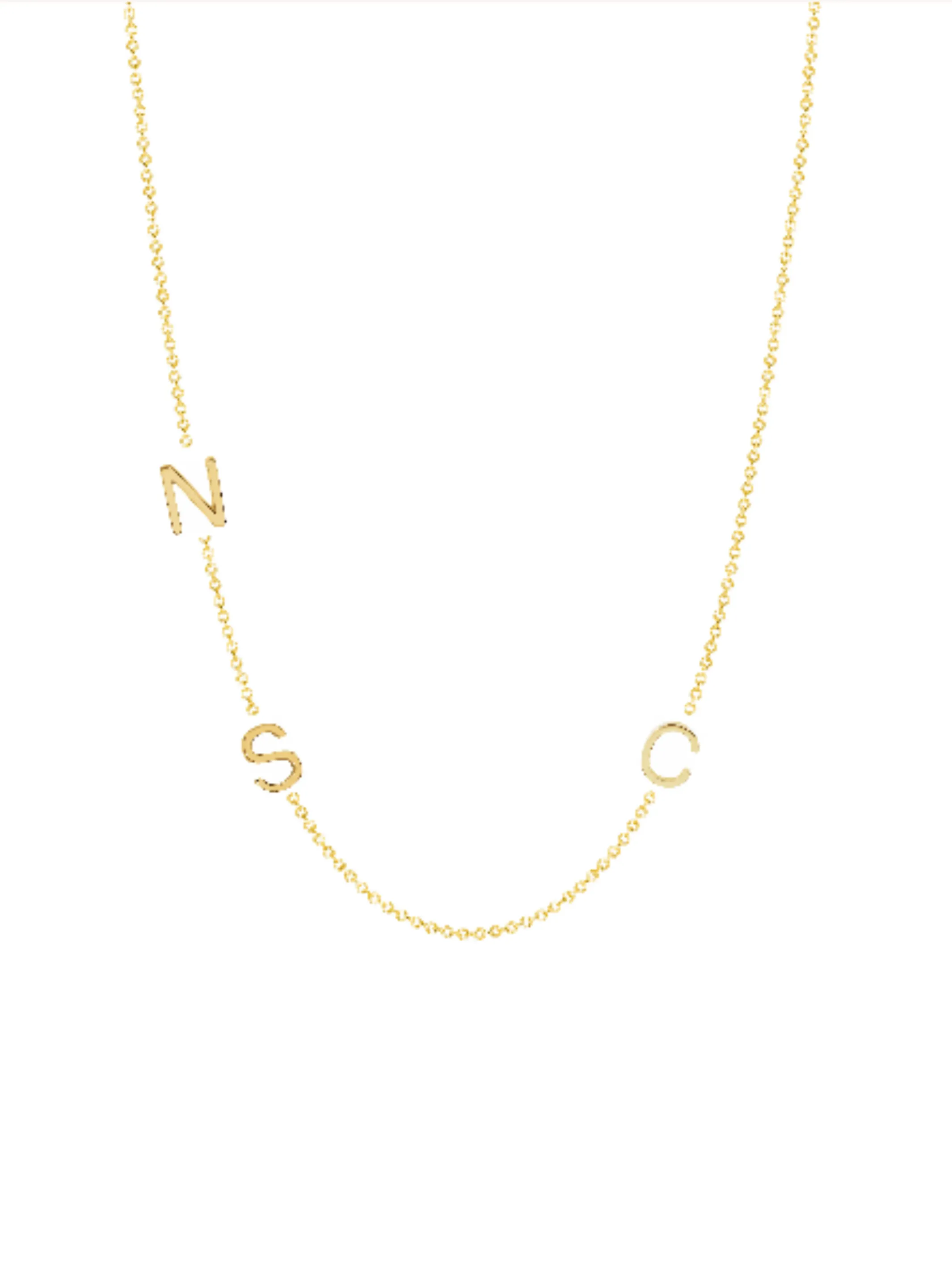 Initial Sample Sale - N S C Necklace