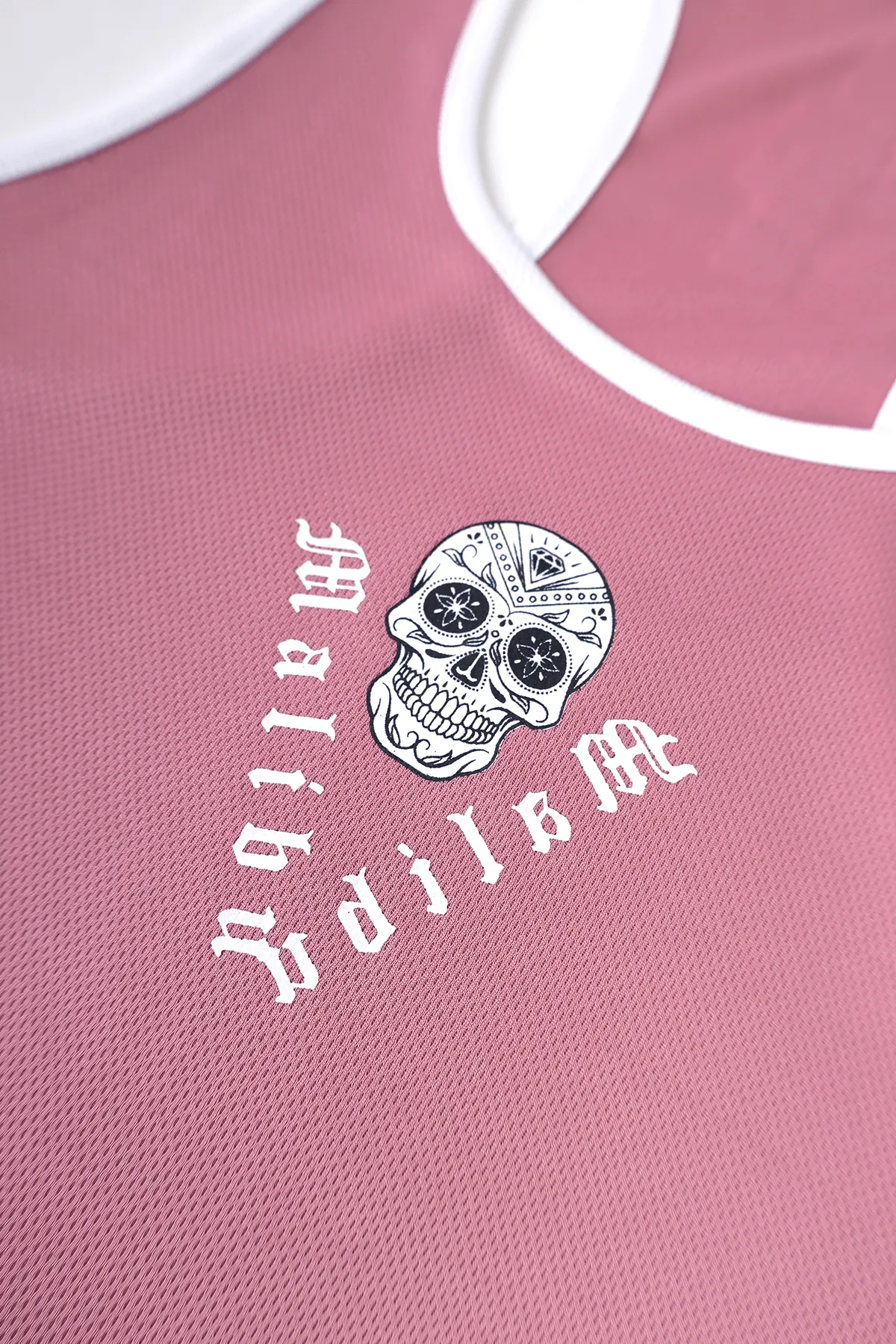 JJ Gym Tank Top - Pink w/ Skull Design