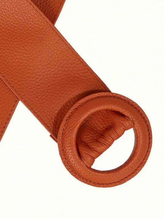 King Louie -  Wide Leather Belt - Caramel