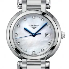 Longines Primaluna 30MM Quartz Mother of Pearl Diamond Markers L81124876