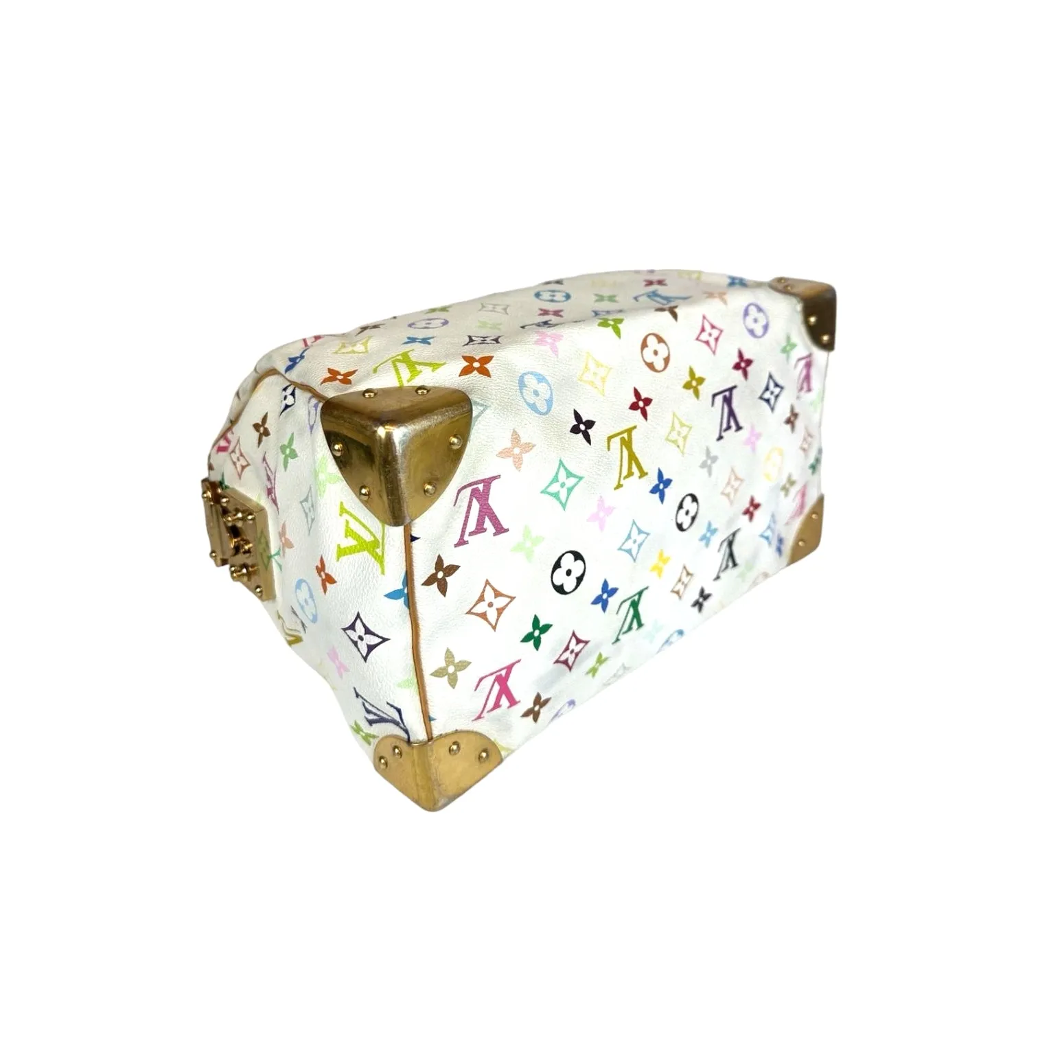 Louis Vuitton Speedy 30 White Multicolor Monogram Canvas