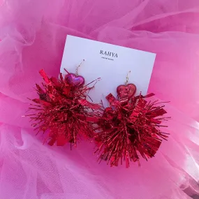 Love Sick Pom Pom Earrings