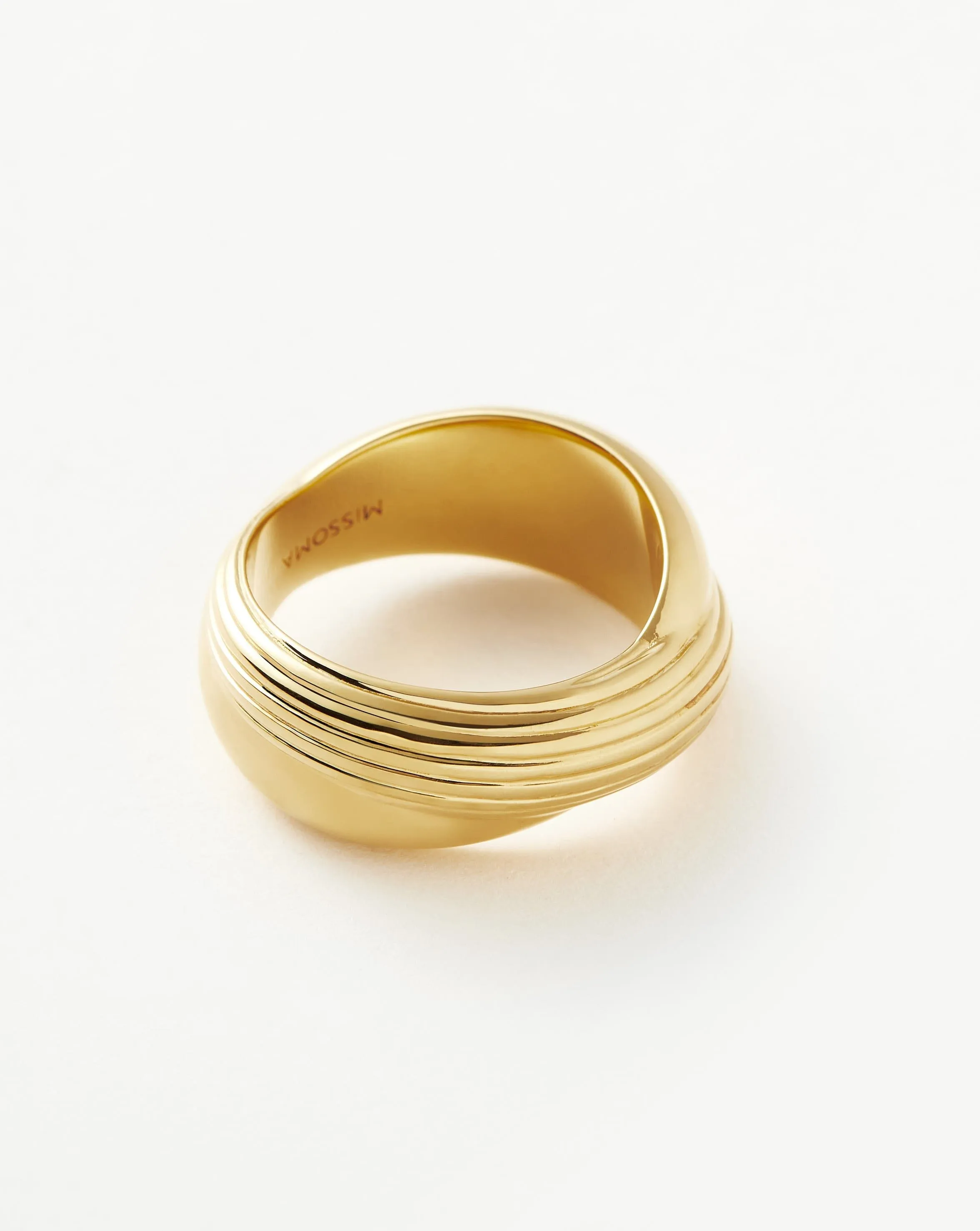 Lucy Williams Chunky Entwine Ridge Ring | 18ct Gold Plated