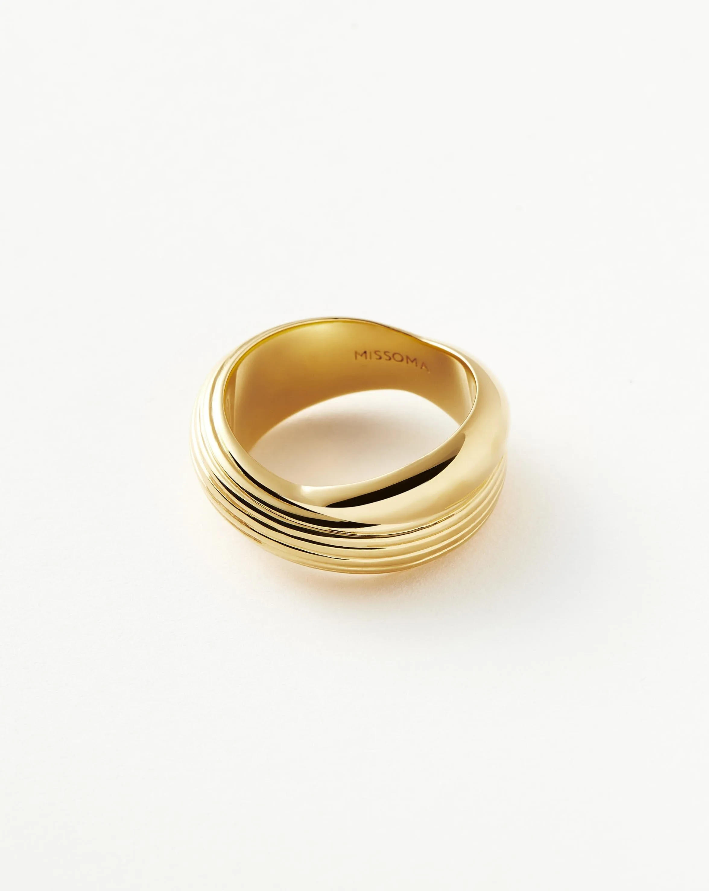 Lucy Williams Chunky Entwine Ridge Ring | 18ct Gold Plated