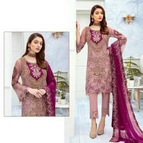 Magenta Georgette Pakistani Designer Salwar Suit