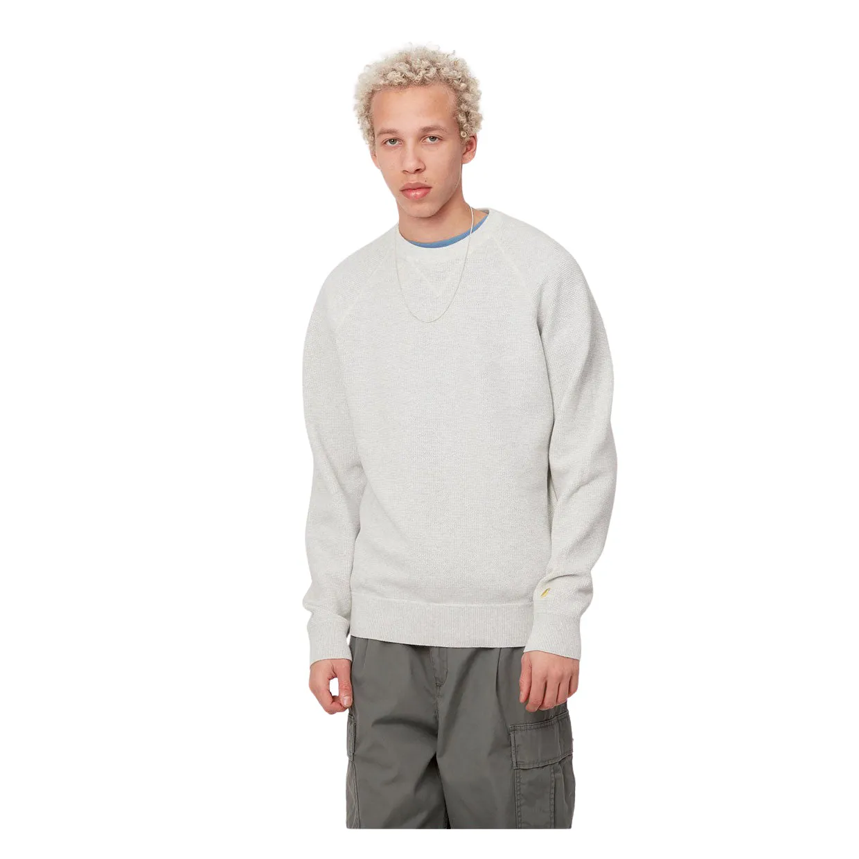 Maglione Uomo Carhartt WIP Chase Grigio Chiaro