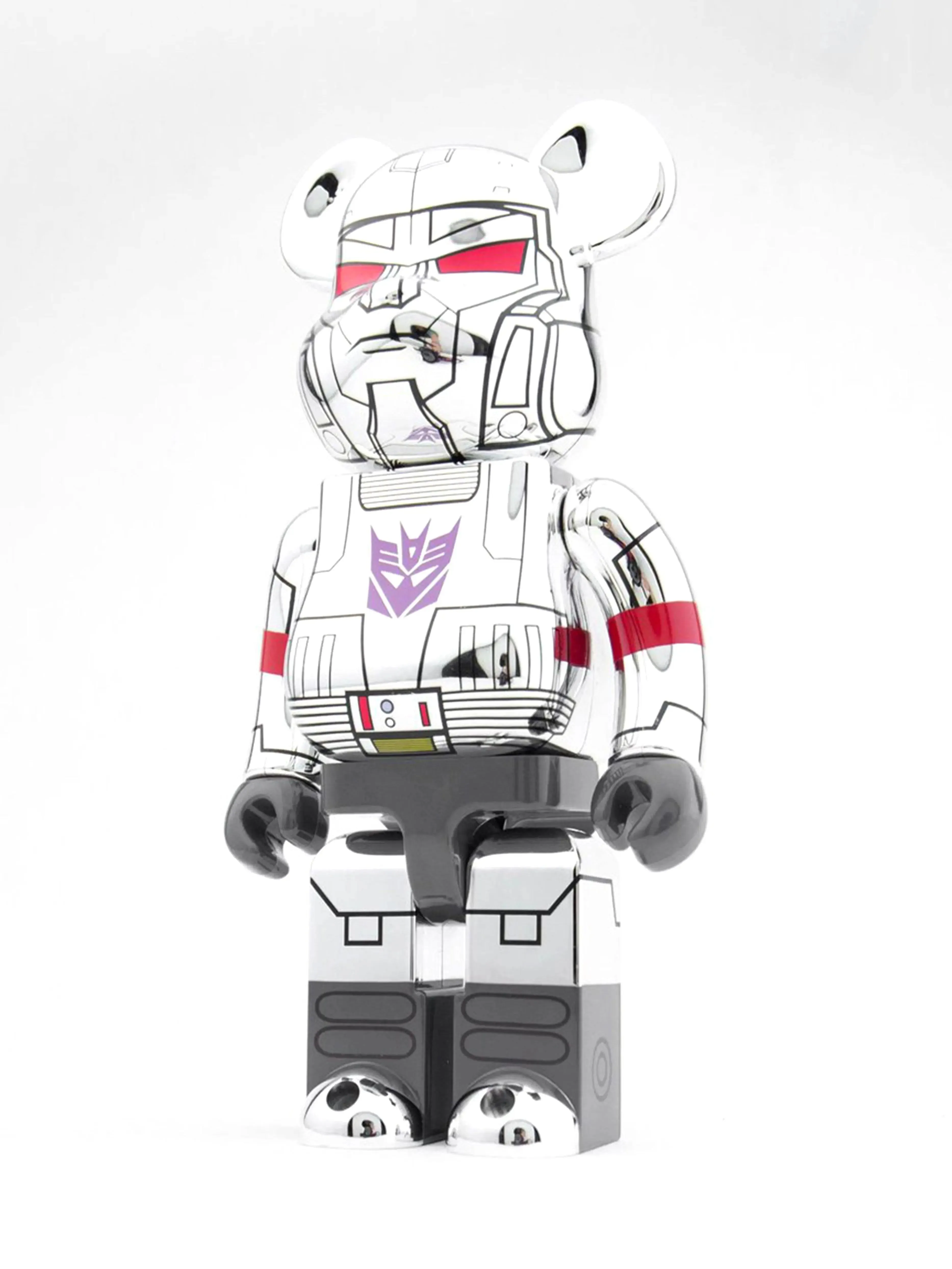 Medicom Toy Be@arbrick BAIT x Medicom Transformers Megatron 100% & 400% Set Silver