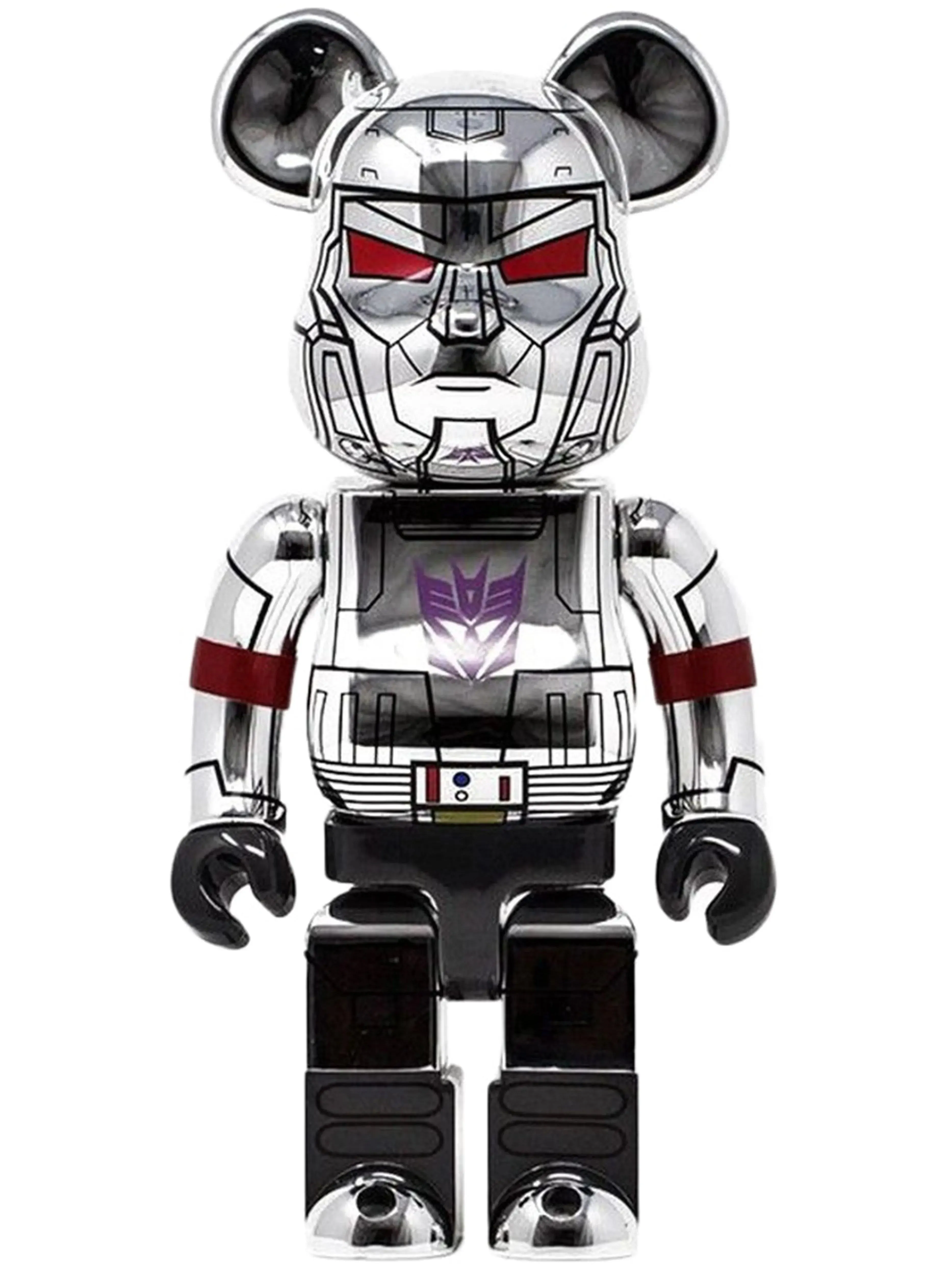 Medicom Toy Be@arbrick BAIT x Medicom Transformers Megatron 100% & 400% Set Silver