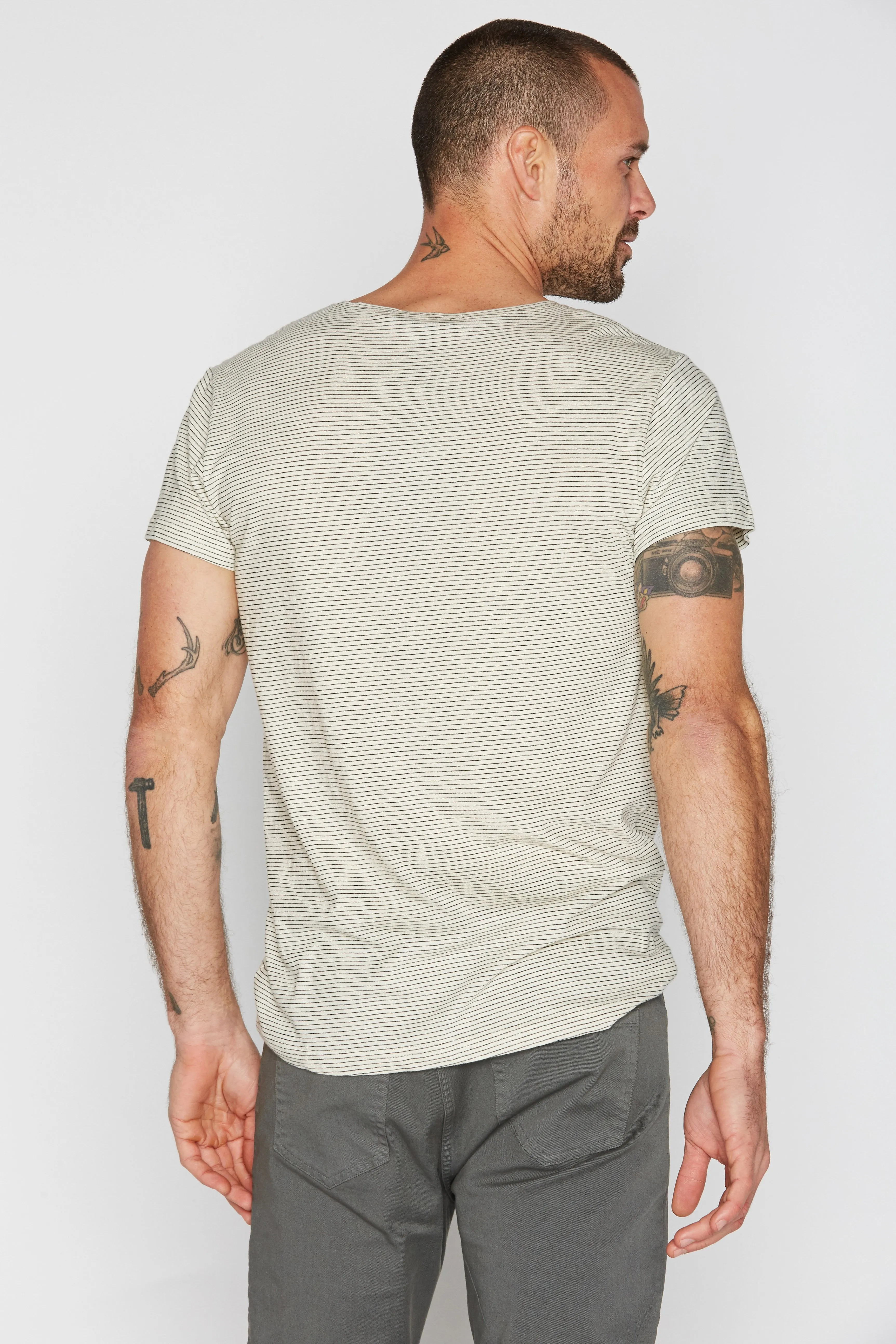 Men's Crew Neck Stripe Tee