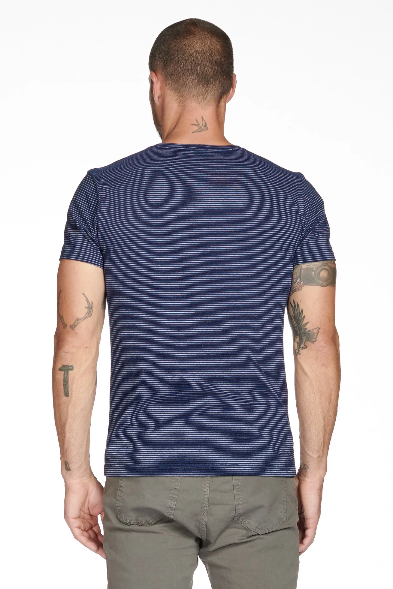 Men's Crew Neck Stripe Tee