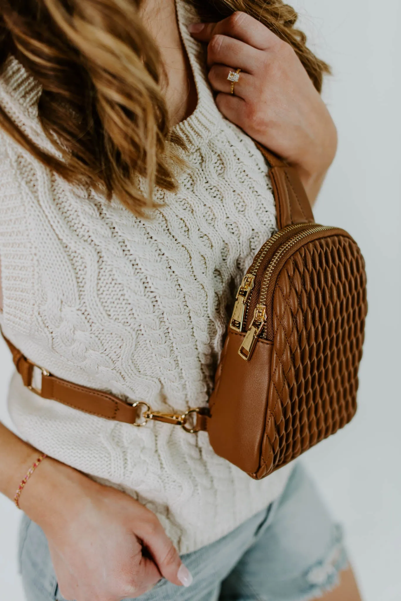 Mini Textured Sling Bag