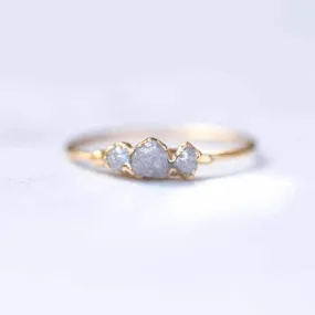 Multi Stone Raw Diamond Ring