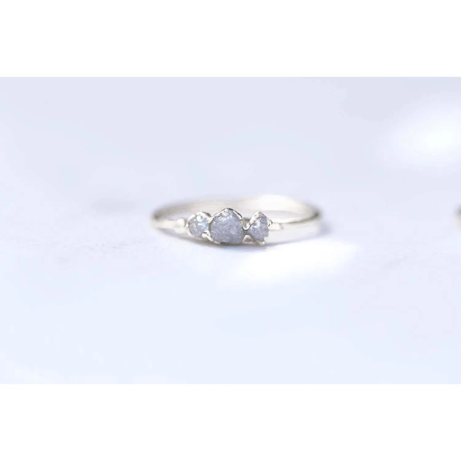 Multi Stone Raw Diamond Ring