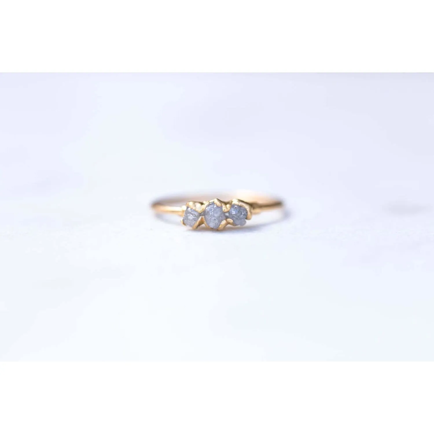 Multi Stone Raw Diamond Ring